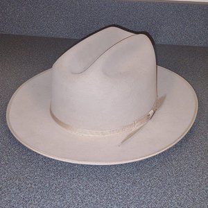 Stetson Open Road Royal Deluxe Cowboy Fedora hat 7 1/4 Silverbelly
